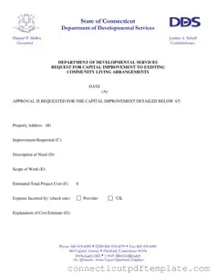 Official Connecticut Capital Improvement Template in PDF
