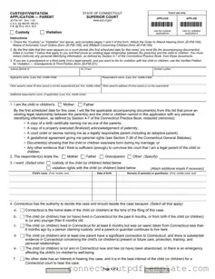 Official Connecticut Custody Application Template in PDF