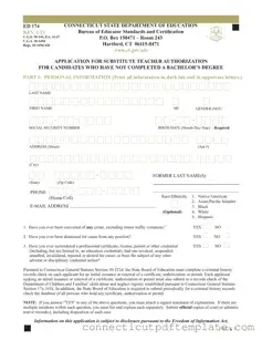 Official Connecticut Ed 174 Template in PDF