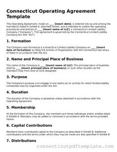Valid Operating Agreement Template for the State of Connecticut