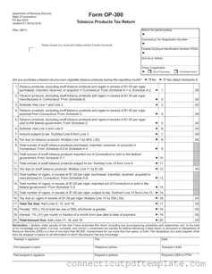 Official Connecticut Op 300 Template in PDF